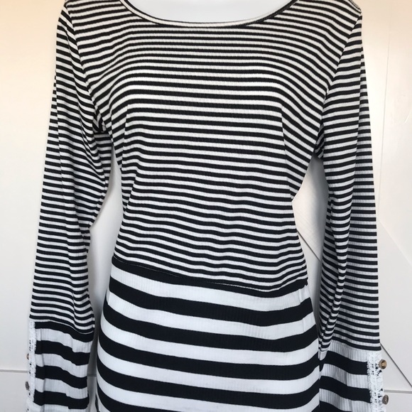 Striped black long sleeve shirt - Picture 5 of 5